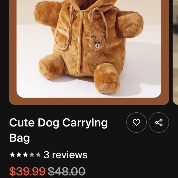 Cute Dog carrying bag size medium - Picture 2 of 6